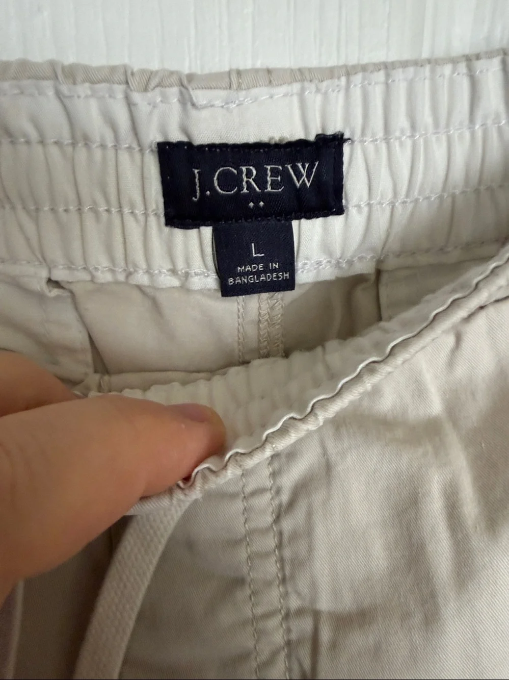 J. Crew Light Beige Drawstring Shorts